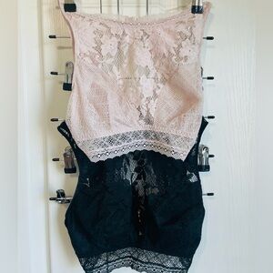 2 Victoria’s Secret Lace High Neck Bra Bralette, Size Medium, $10 each.